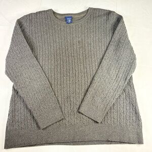 Women’s Grey Knit Pullover Sweater | $20